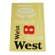 Stickersets - Minibike Pocketbike stickervel west - 2436 (4-3-8)